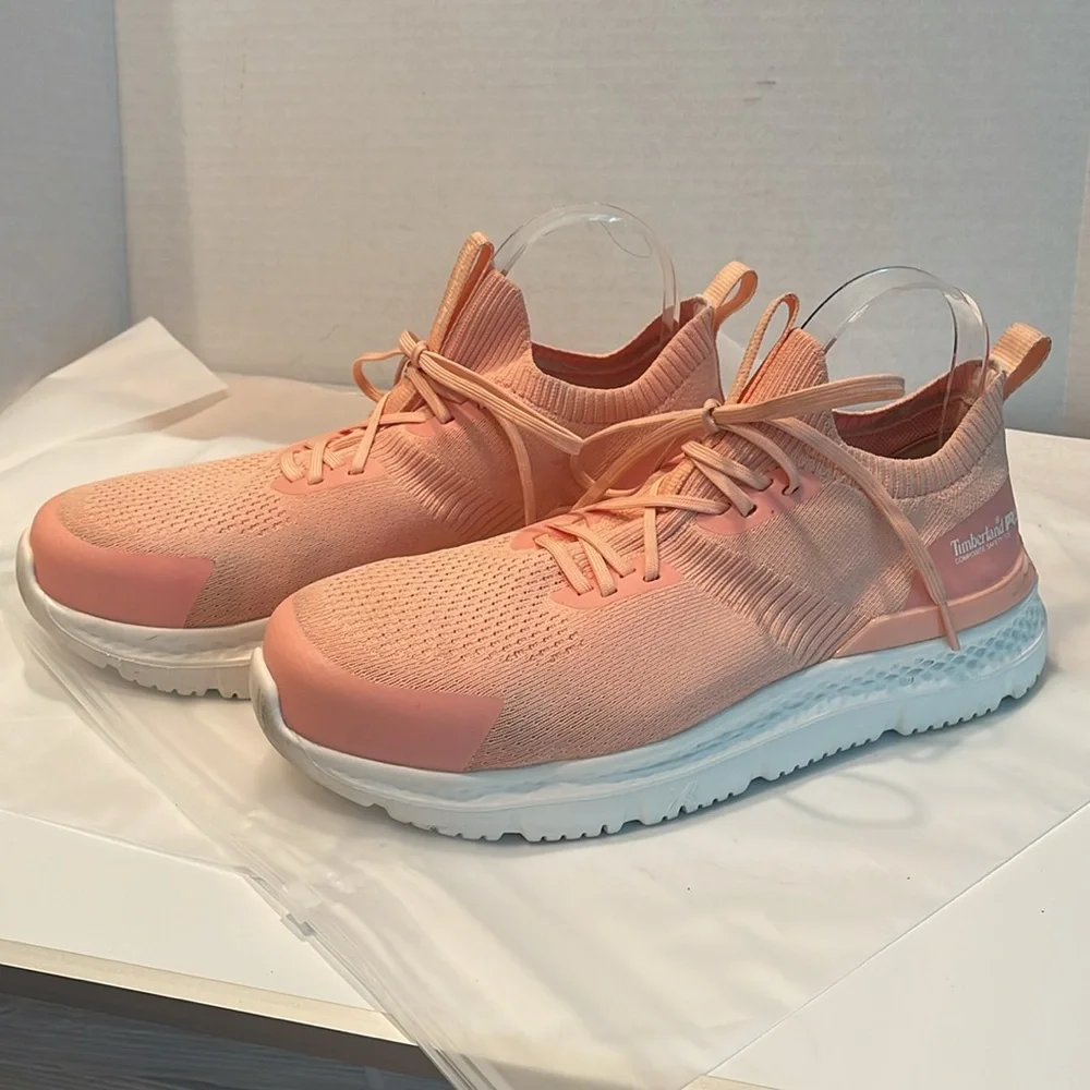 Women's Timberland PRO Knit‎ Setra Composite Safety Toe Sneakers Women’s 8W Pink